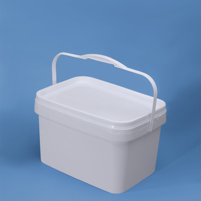 5L rechthoekige plastic emmer met stevige handgrepen