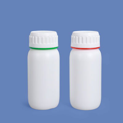 Aangepaste 200ml~1L Witte Plastic Coex Fles met Rode Groene Gekleurde Ring Rond Dop