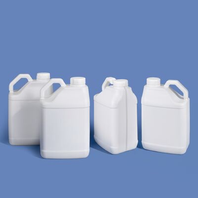 5 Liter Plastic Square Jerry Can HDPE Verpakking Container met Aluminiumfolie Liner, Vergrote Handgreep, Zichtbare Niveaulijn en Spiraaldop voor Coatings en Oplosmiddelen