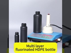 Zwarte fluorineerde HDPE-fles van kunststof